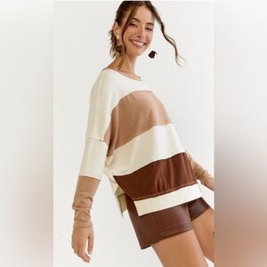 New Francesca’s Julie Colorblock Dolman Top